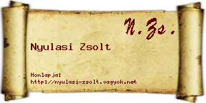 Nyulasi Zsolt névjegykártya